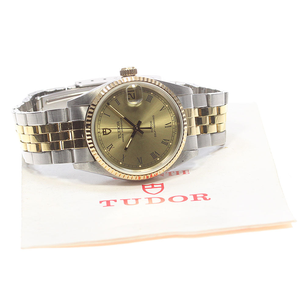 TUDOR Prince Oyster Date 72033 YG bezel cal.2824-2 Automatic Boy's Watch_863468