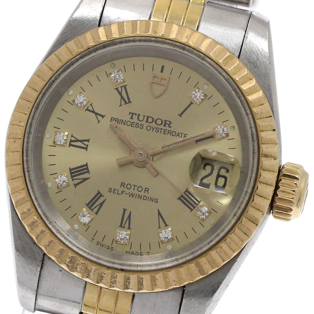 TUDOR Princess Oyster Date 92413 YG bezel Cal.2671 Automatic Ladies Watch_863473