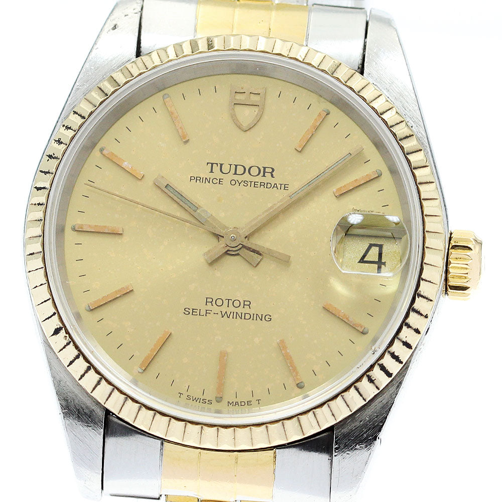 TUDOR Prince Oyster Date 72033 YG Bezel Cal.2824-2 Automatic Boy's Watch_863483
