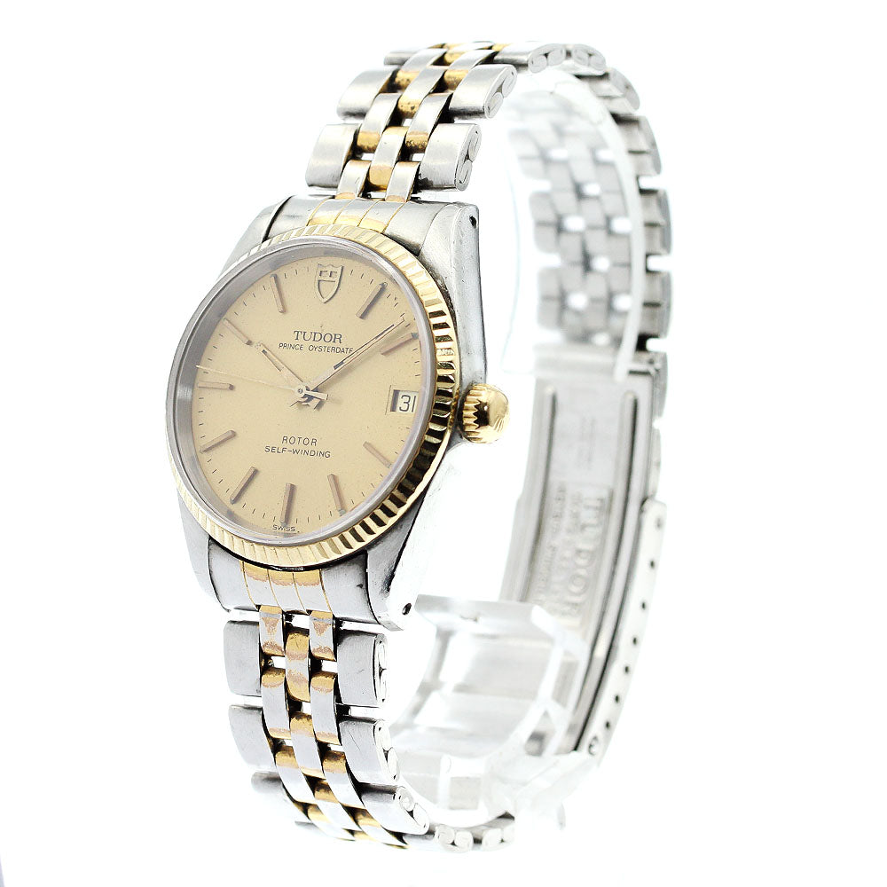 TUDOR Prince Oyster Date 75403N Cal.2824-2 YG bezel Automatic Boy's Watch_863496