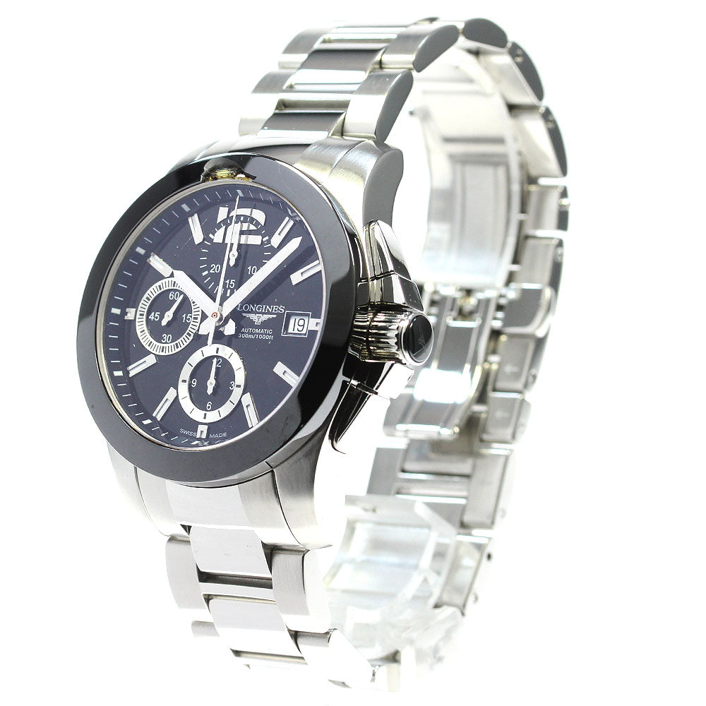 LONGINES Conquest L3.661.4 Chronograph black Dial Automatic Men's Watch_863510