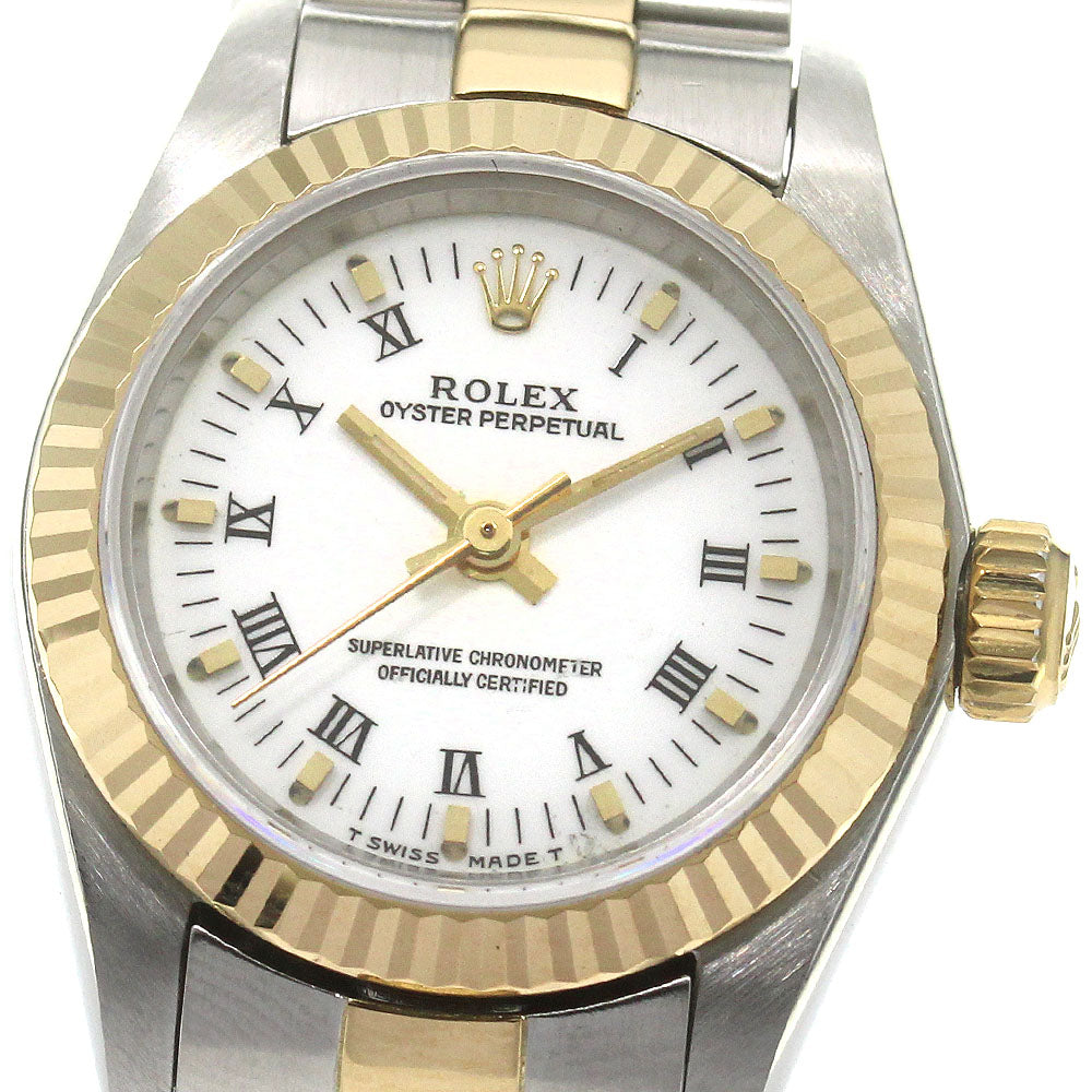 ROLEX Oyster perpetual 67193 cal.2130 white Dial Automatic Ladies Watch_863519