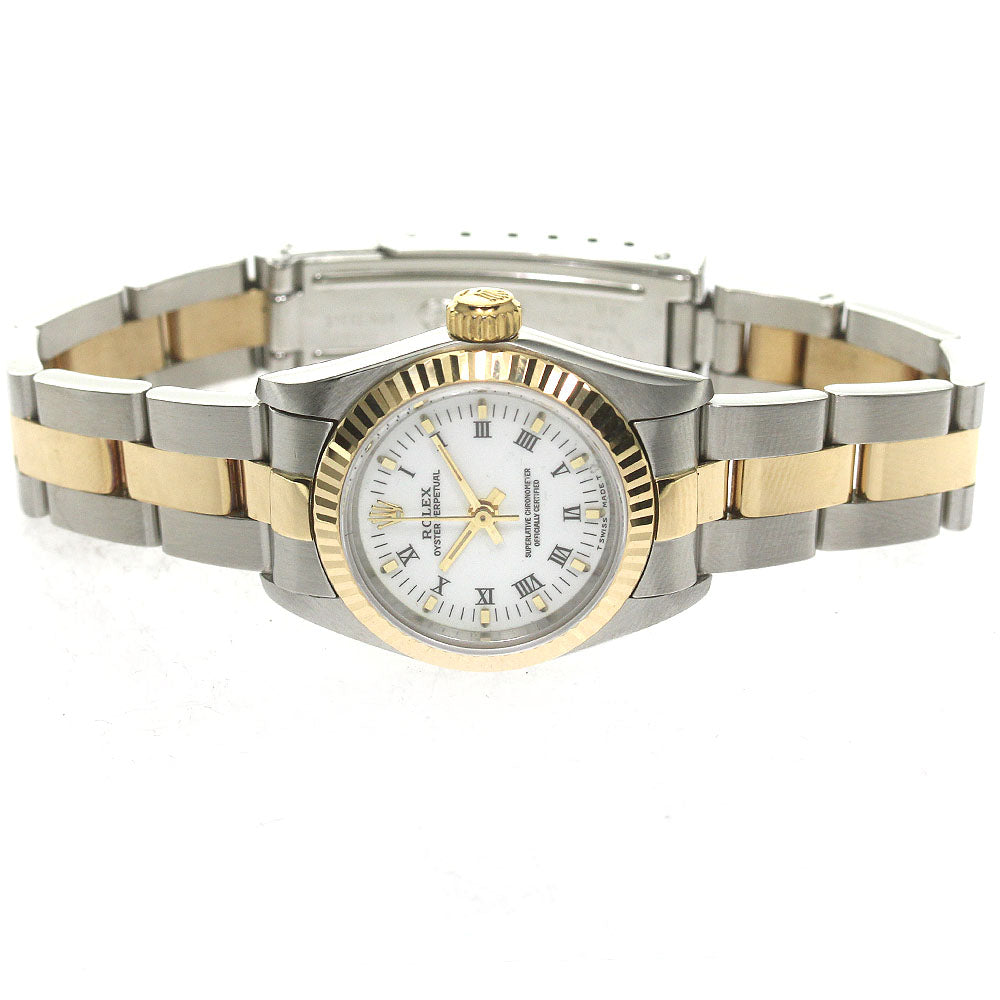 ROLEX Oyster perpetual 67193 cal.2130 white Dial Automatic Ladies Watch_863519