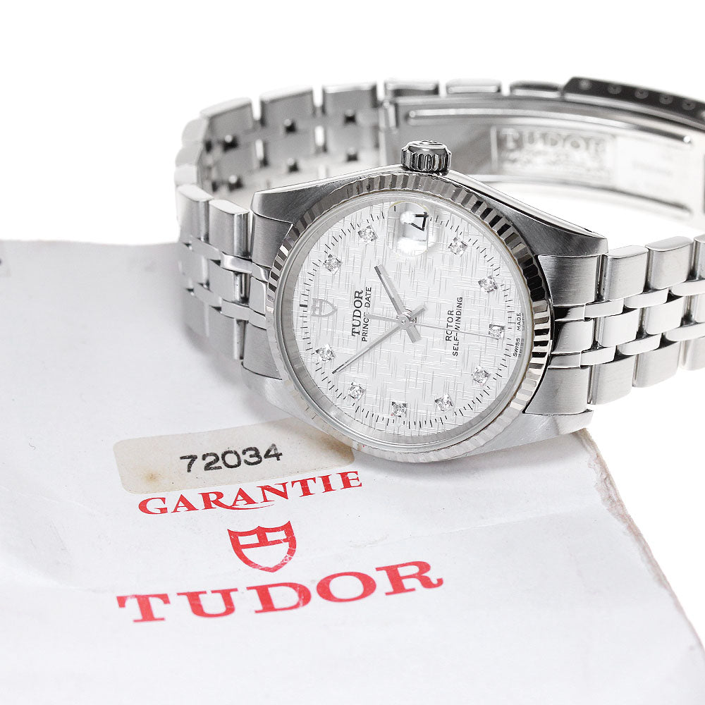 TUDOR Prince Date 72034 WG bezel Cal.2824-2 Silver Dial Automatic Boy's_863523