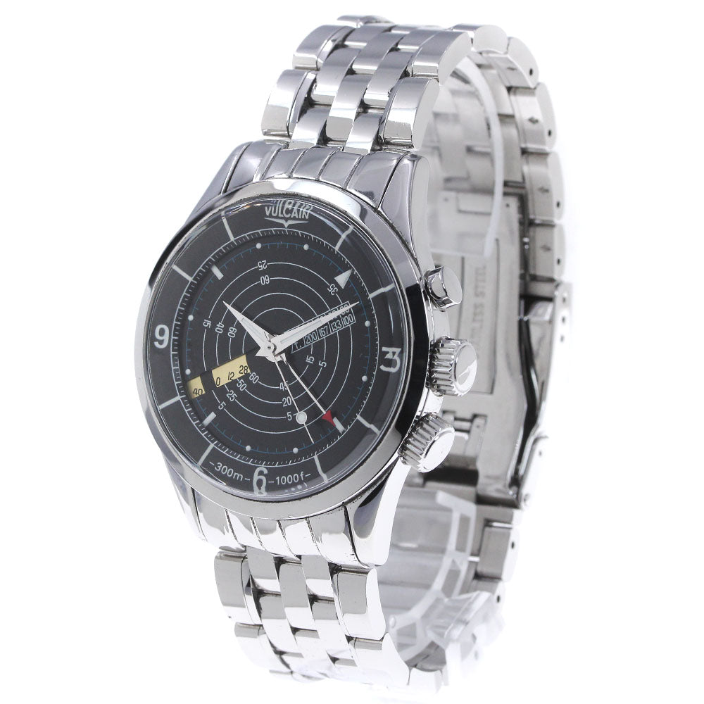 VULCAIN Cricket Nautical 100107.024 Black Dial Hand Winding Men's Watch_863525