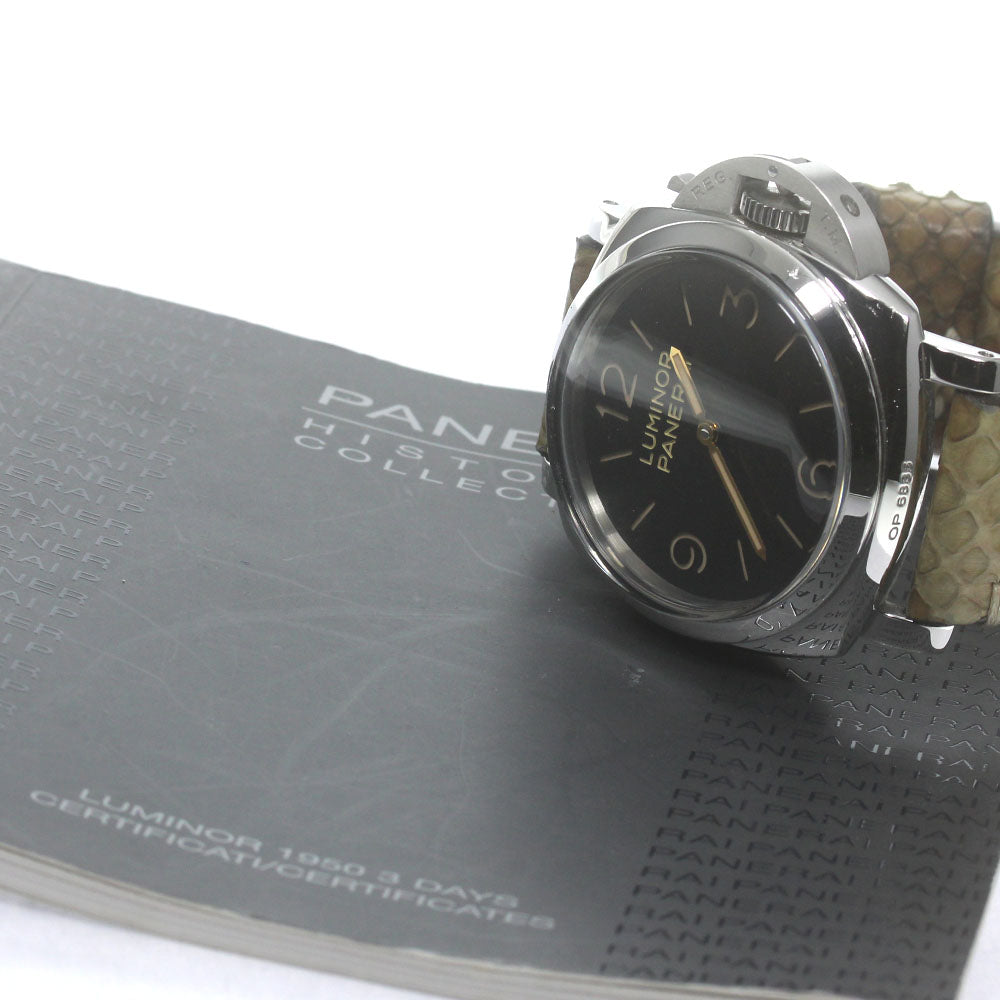 PANERAI Luminor 1950 3DAYS PAM00372 black Dial Hand Winding Men's Watch_863556