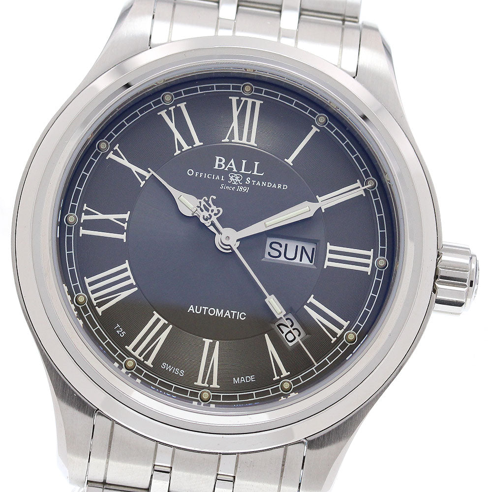 BALLWATCH Trainmaster Roman NM1058D-S4J-GY Day Date Automatic Men's Watch_863558