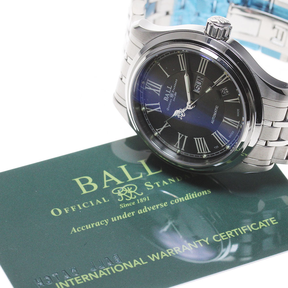 BALLWATCH Trainmaster Roman NM1058D-S4J-GY Day Date Automatic Men's Watch_863558