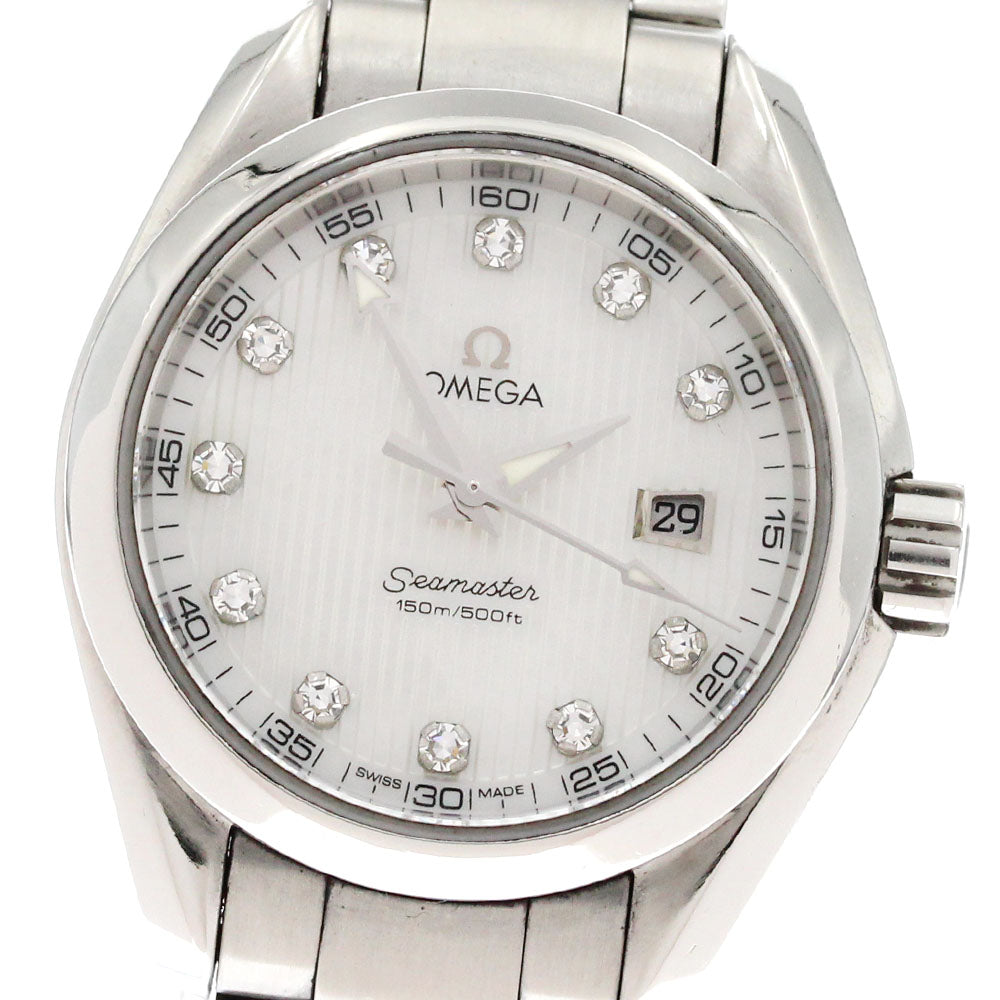 OMEGA Seamaster Aqua Terra 231.10.30.61.55.001 11P diamond White shell Dial Quartz Ladies Watch_863566