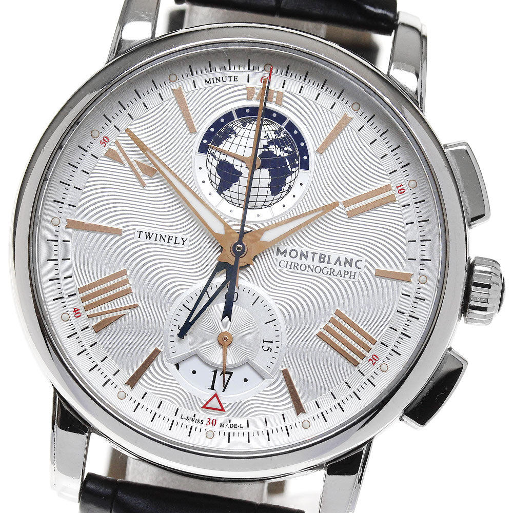 MONTBLANC 4810 Twin Fly 114859 Chronograph Limited to 1,110 pieces worldwide Silver Dial Automatic Men's Watch_863570