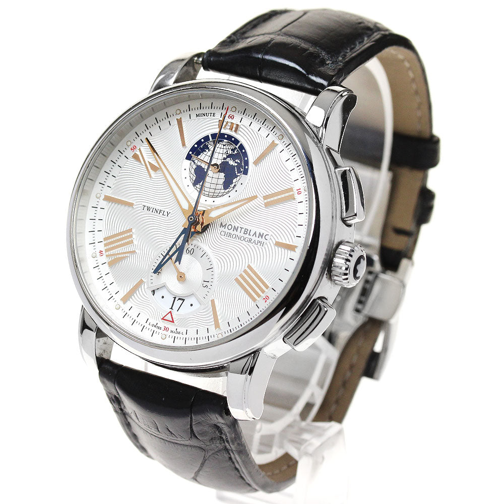 MONTBLANC 4810 Twin Fly 114859 Chronograph Limited to 1,110 pieces worldwide Silver Dial Automatic Men's Watch_863570