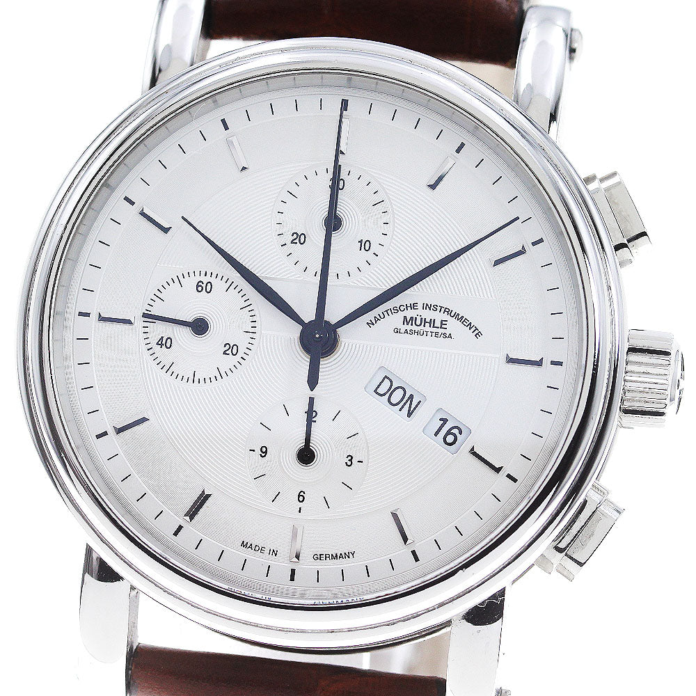 Muhle Glashutte Teutonia II M1-30-90 Day-Date Chronograph Silver Dial Automatic Men's Watch_863572
