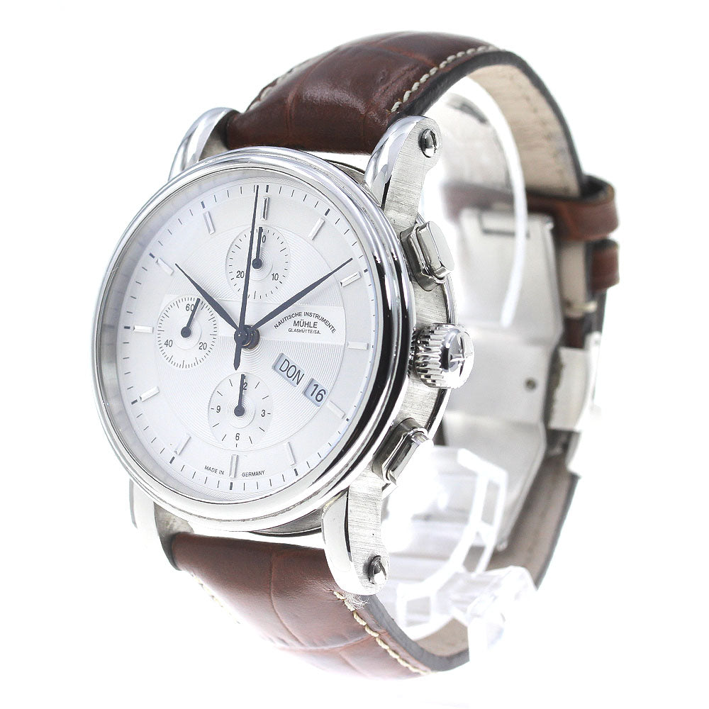 Muhle Glashutte Teutonia II M1-30-90 Day-Date Chronograph Silver Dial Automatic Men's Watch_863572
