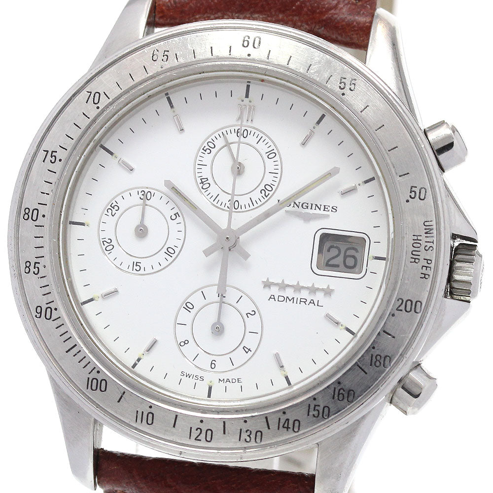 LONGINES Admiral 5 Star Chronograph white Dial Automatic Men's Watch_863574