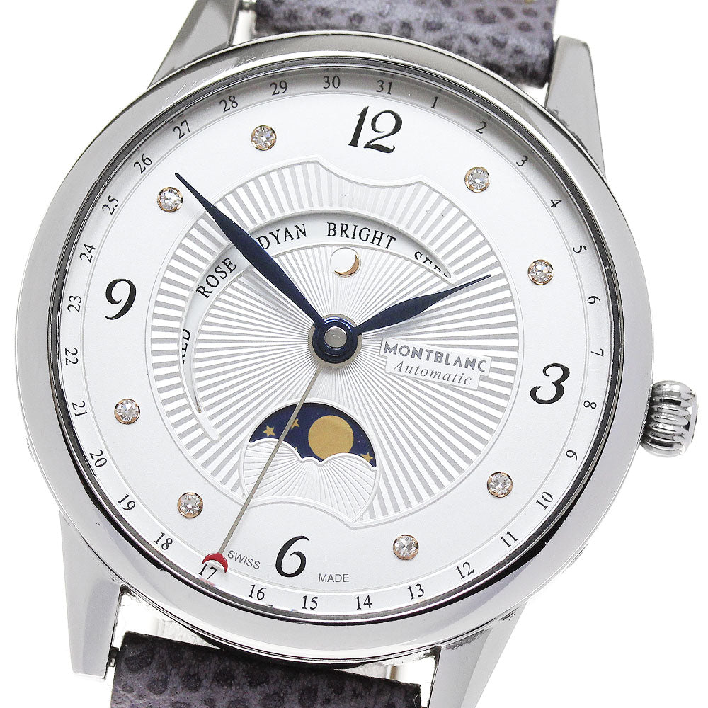 MONTBLANC boheme moon garden 112556 Moon phase date Silver Dial Automatic Ladies Watch_863589