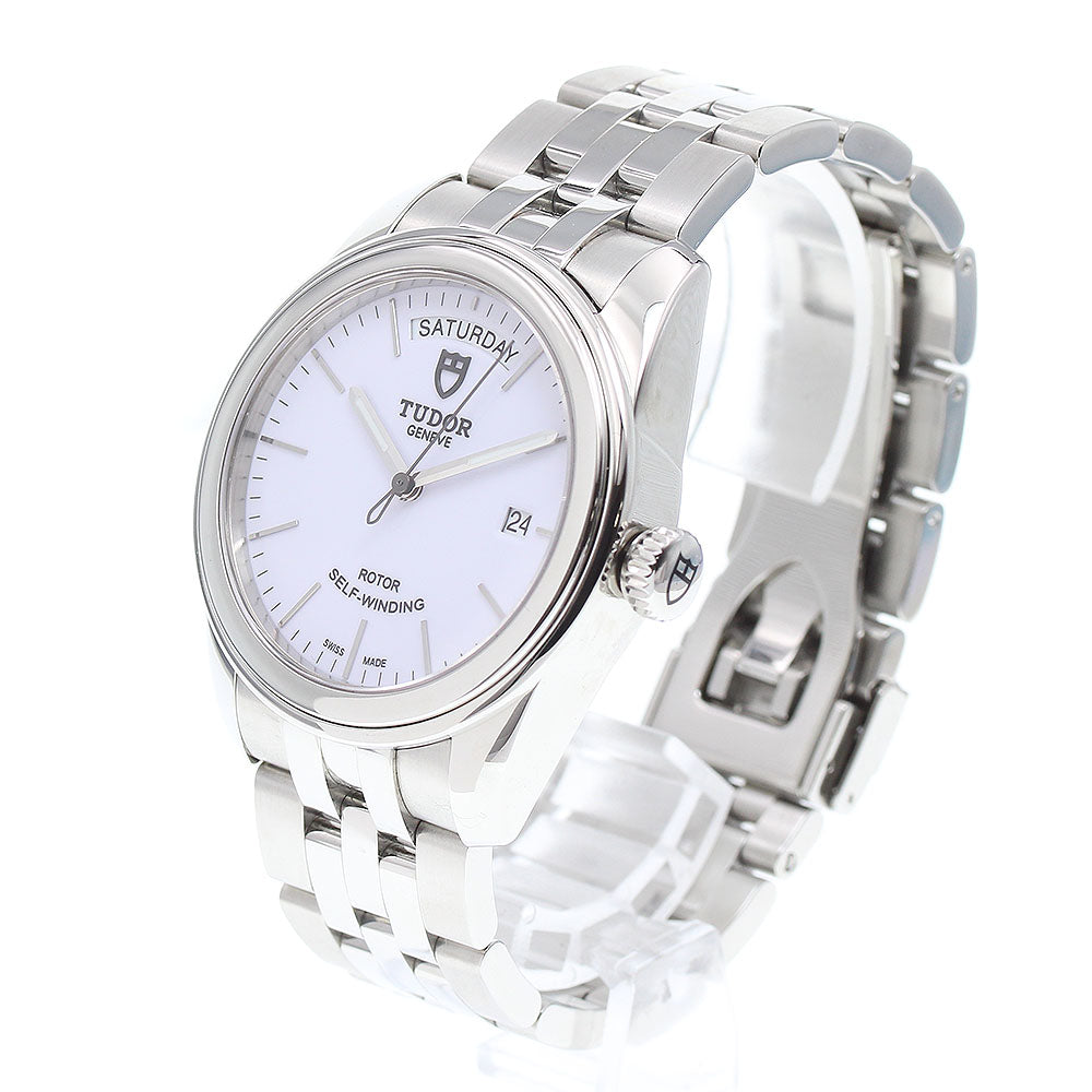 TUDOR Glamour 56000 Date day white Dial Automatic Men's Watch_863598