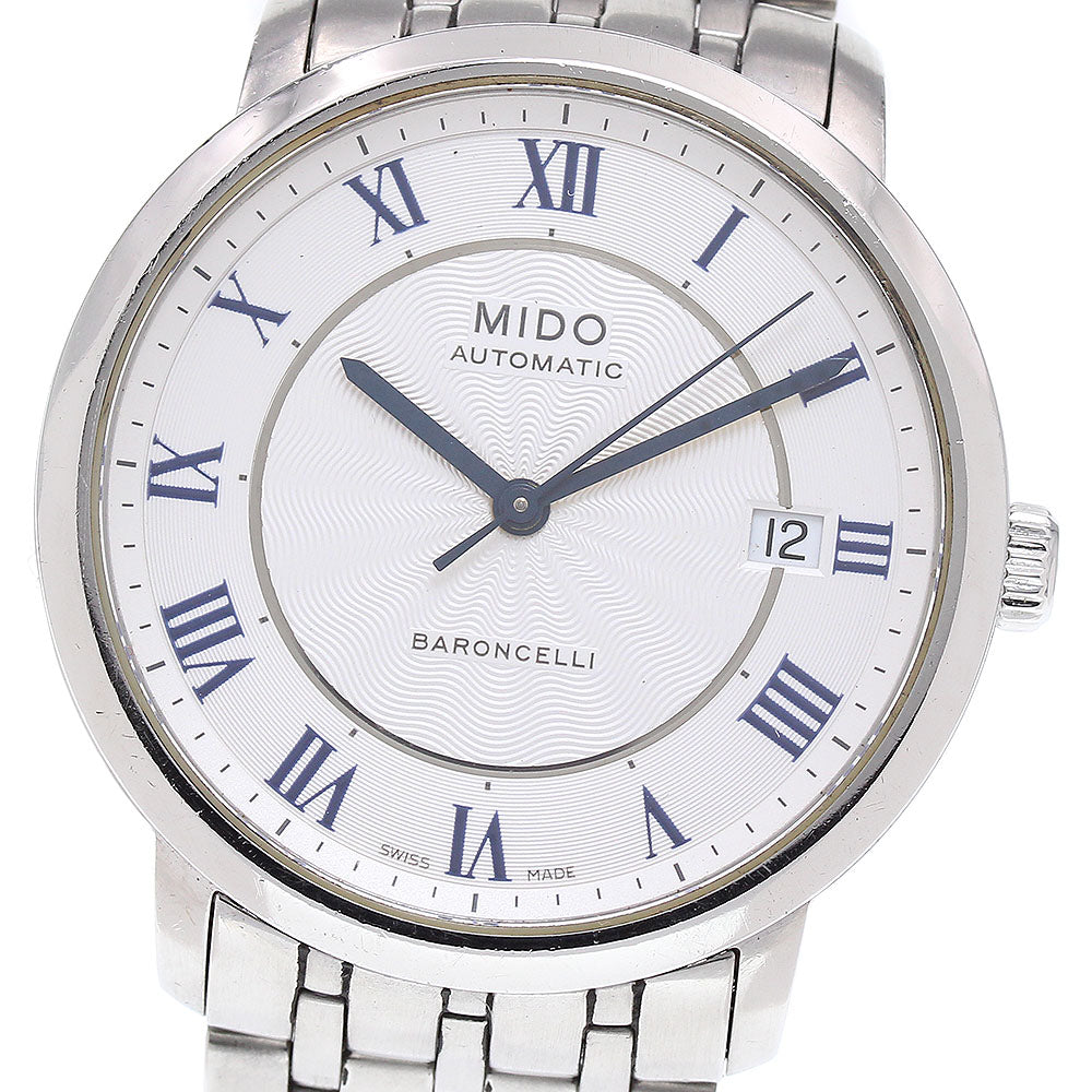 MIDO Baroncelli M3895 Date Silver Dial Automatic Men's Watch_863606