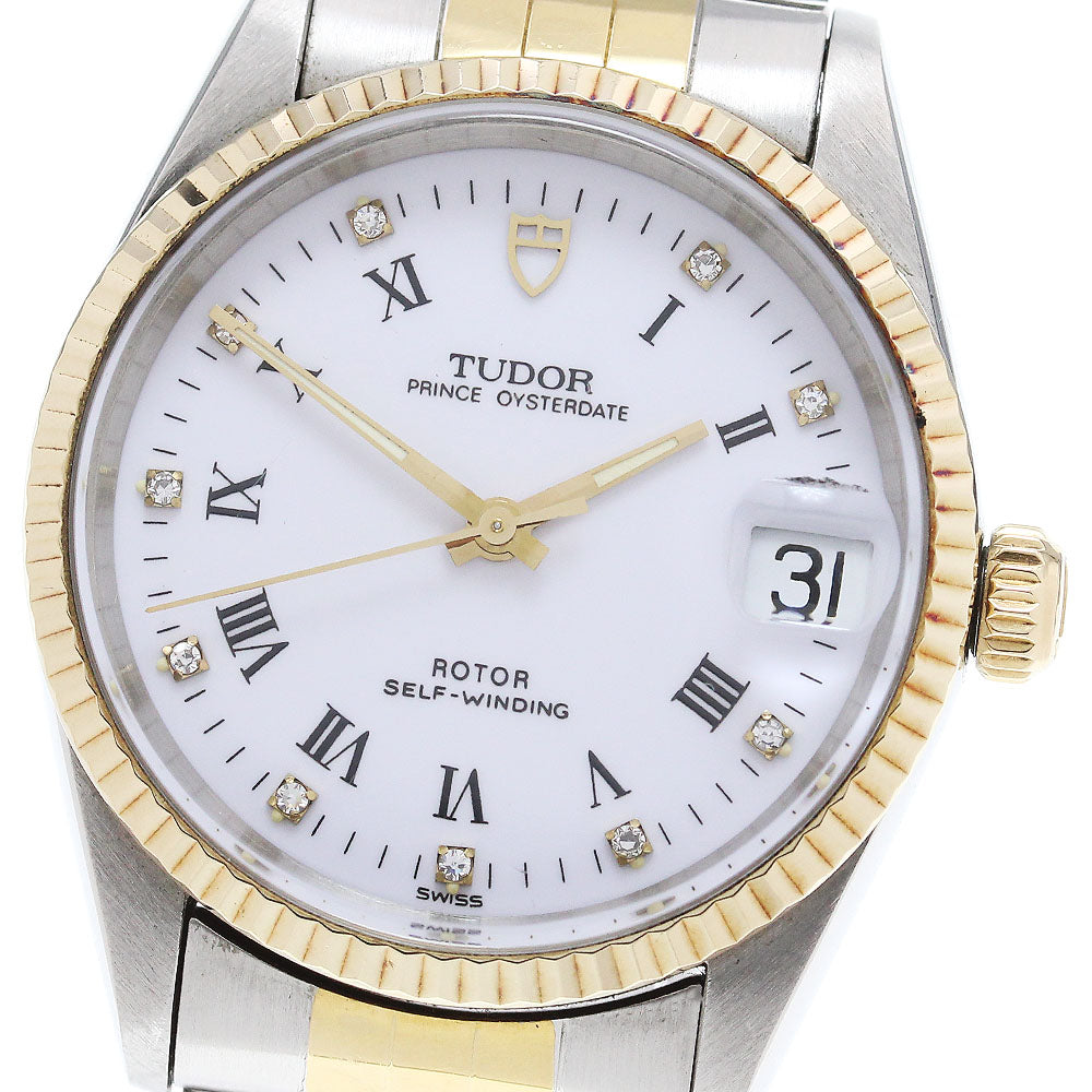 TUDOR Prince Oyster Date 72033 YG bezel 10P cal.2824-2 AT Boy's Watch_863612