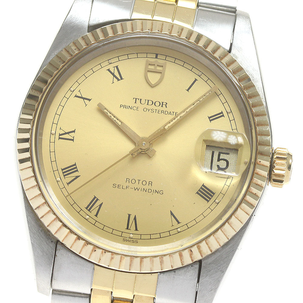 TUDOR Prince Oyster Date 74033 Cal.2824-2 Gold Dial Automatic Men's Watch_863630
