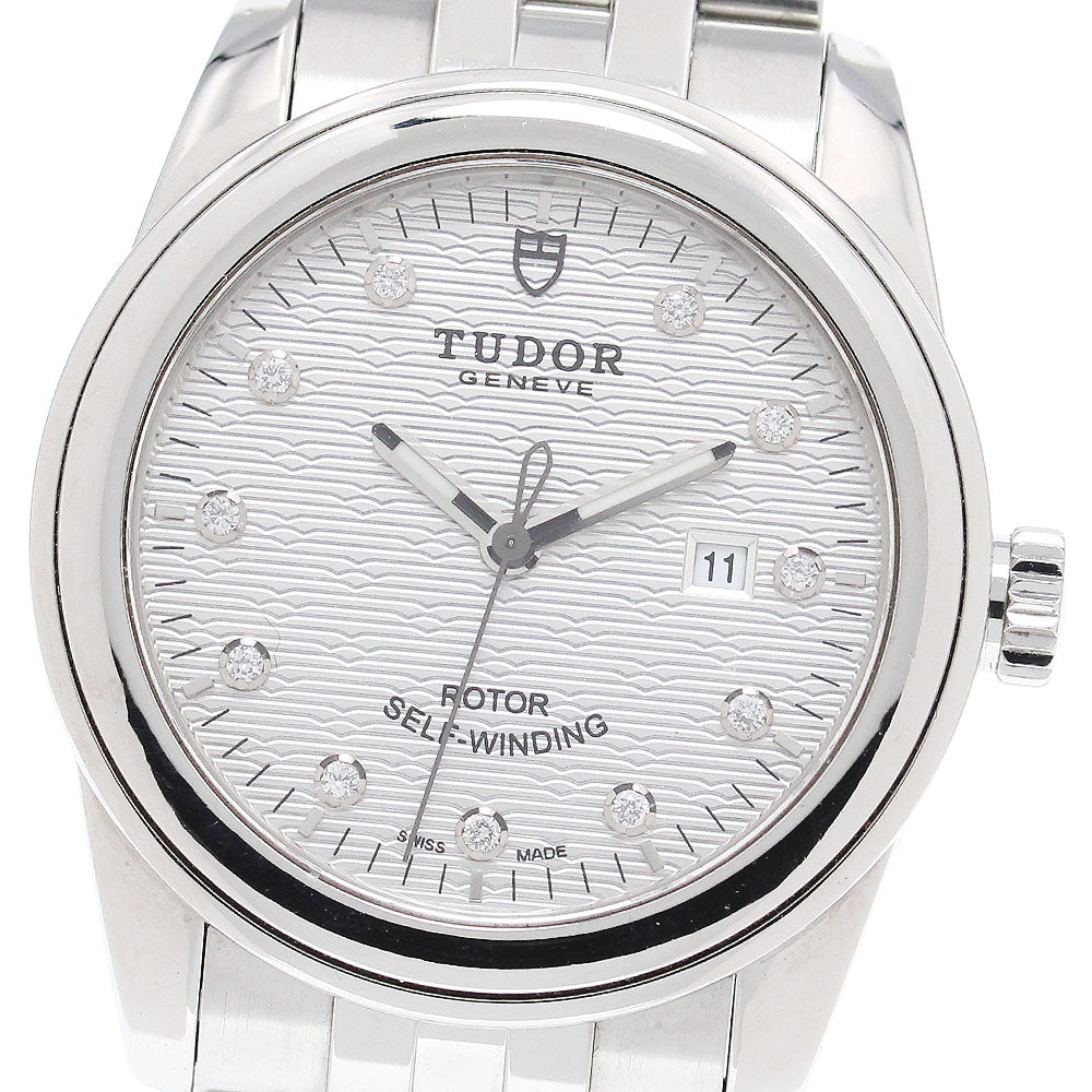 TUDOR Glamour 53000 11P Diamond Date Silver Dial Automatic Boy's Watch_863639