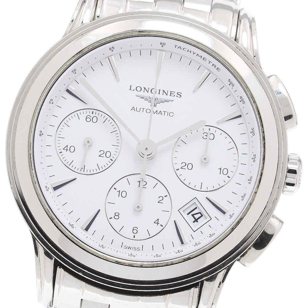 LONGINES Flagship L4.803.4 Chronograph white Dial Automatic Men's Watch_863644