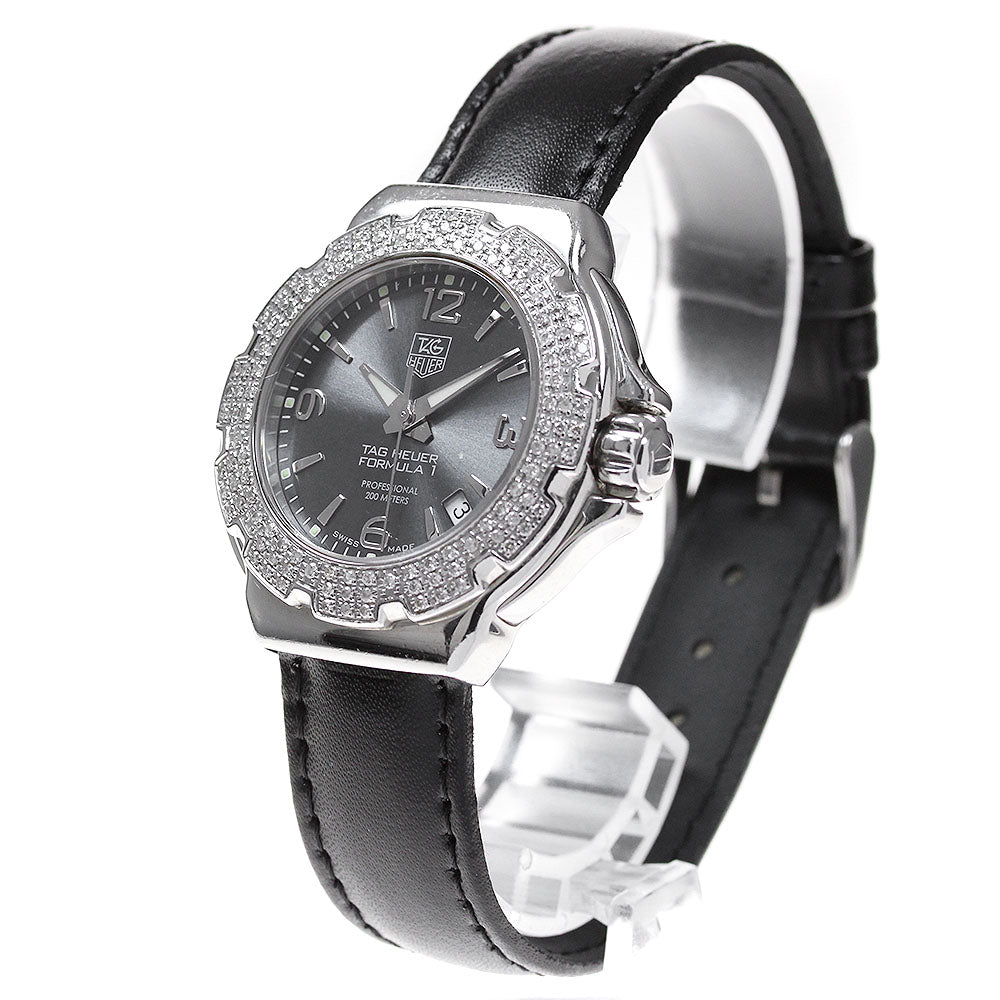 TAG HEUER Formula 1 WAC1218 Diamond Bezel gray Dial Quartz Ladies Watch_863649