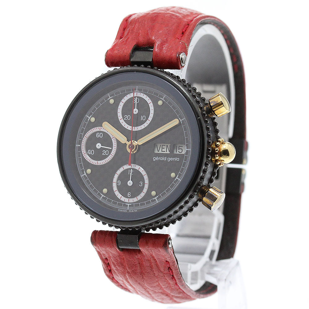 Gerald Genta jeffica G2989.7 Chronograph day date black Dial Automatic Men's Watch_863659