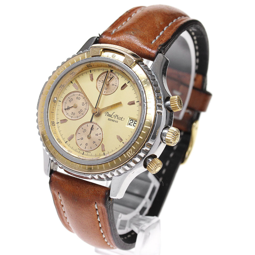 PaulPicot 5091 Chronograph gold Dial Automatic Men's Watch_863660