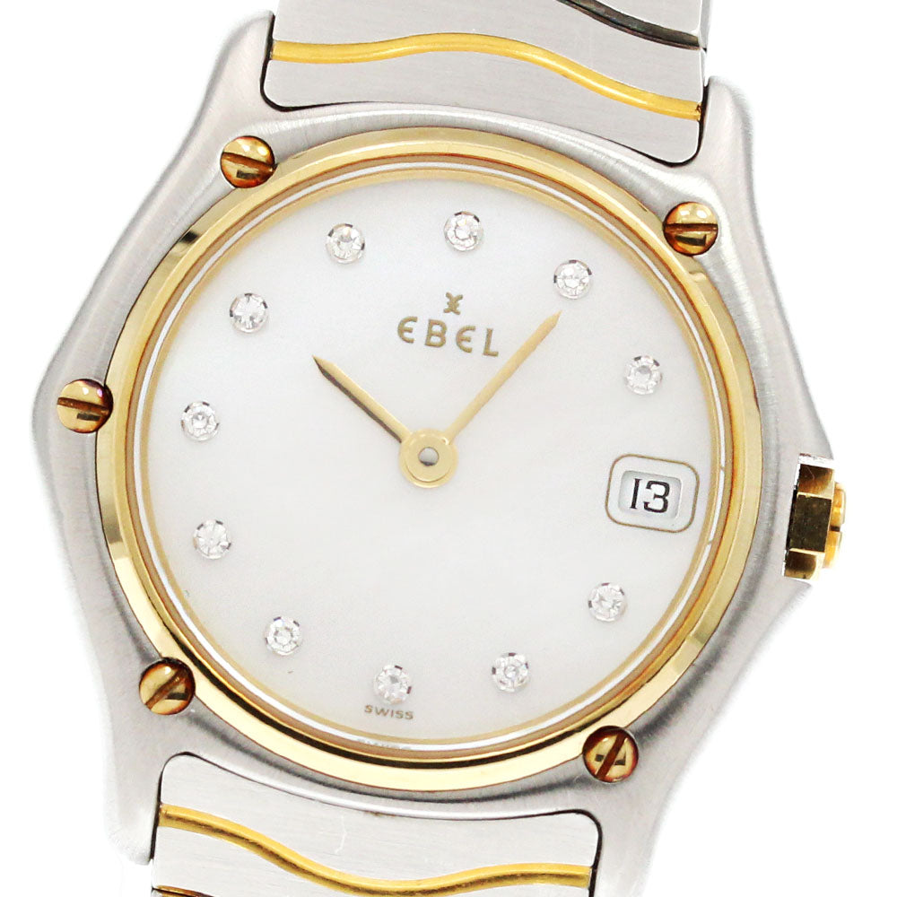 EBEL Classic wave 184908 11P Diamond Date White shell Dial Quartz Ladies_863662