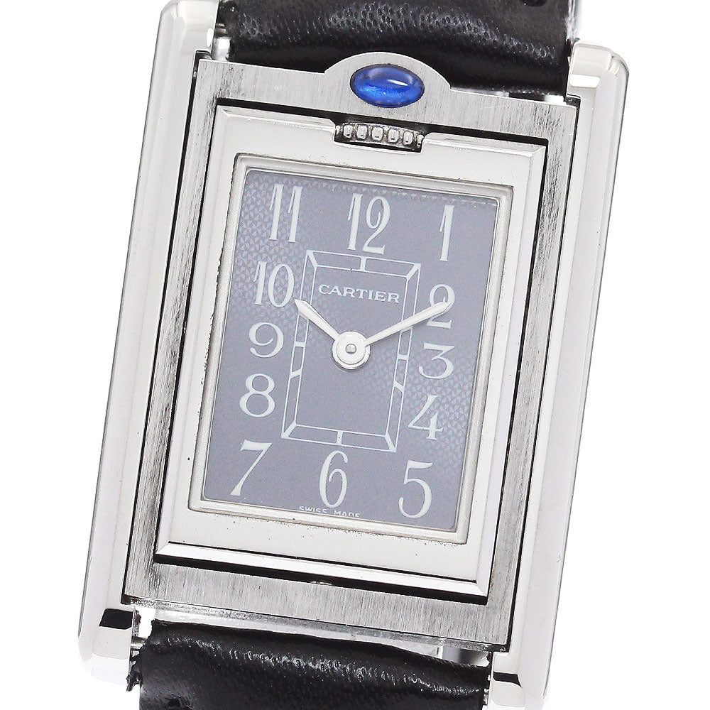 CARTIER Tank Basculante W1016830 gray Dial Quartz Ladies Watch_863670