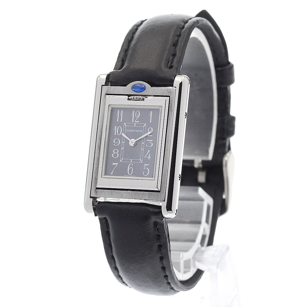 CARTIER Tank Basculante W1016830 gray Dial Quartz Ladies Watch_863670