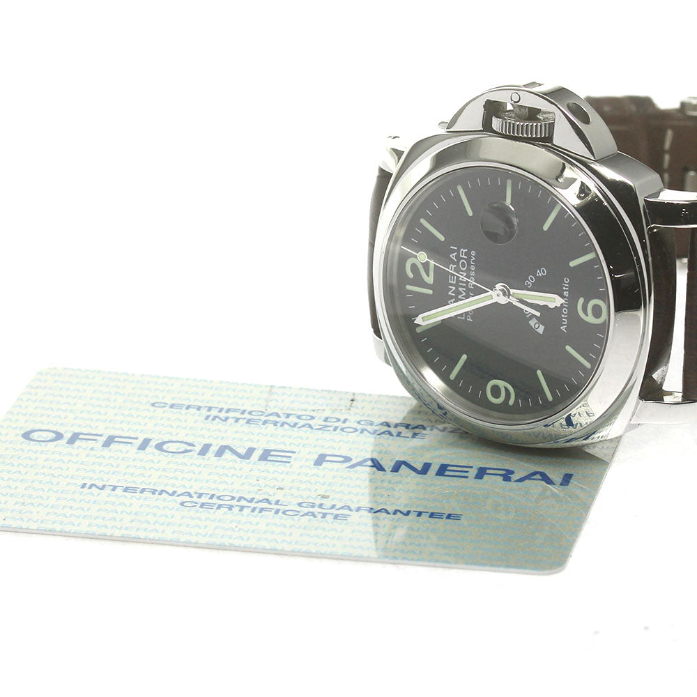 PANERAI Luminor PAM00027 Date power reserve black Dial Automatic Men's Watch_863682