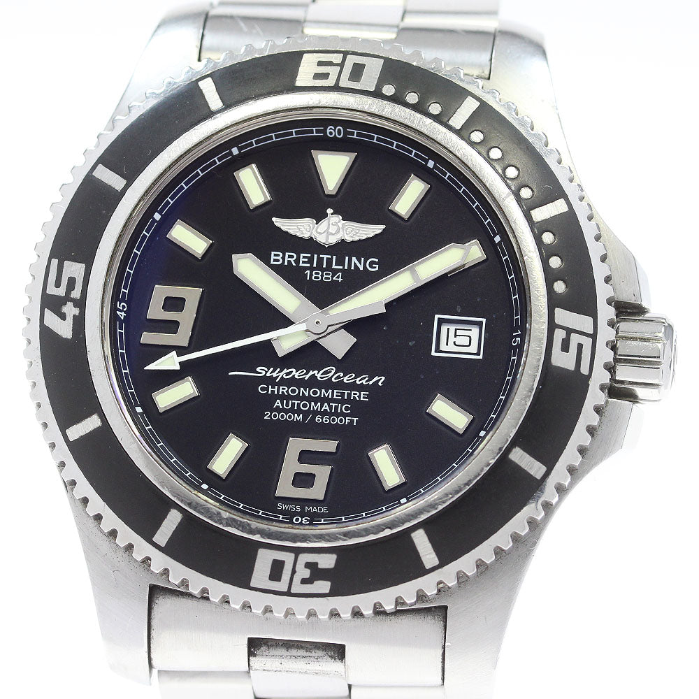 BREITLING Super Ocean 44 A17391 Date Black Dial Automatic Men's Watch_863691