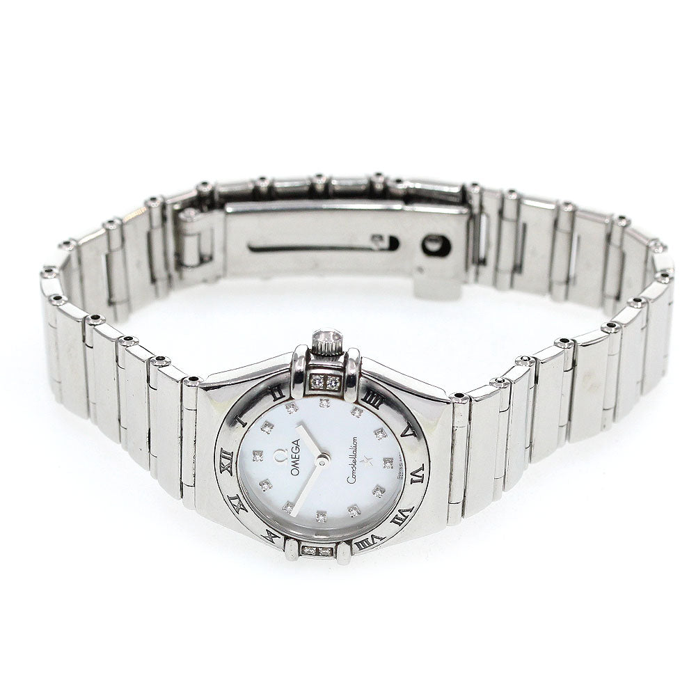 OMEGA Constellation My Choice 1566.76 12P White shell Dial Quartz Ladies Watch_863692