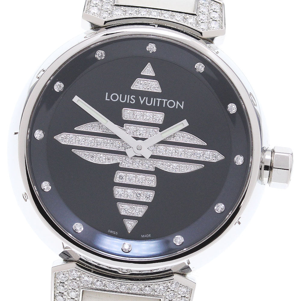 LOUIS VUITTON Tambour Forever Q13MB 12P lug diamond Quartz Ladies Watch_863714
