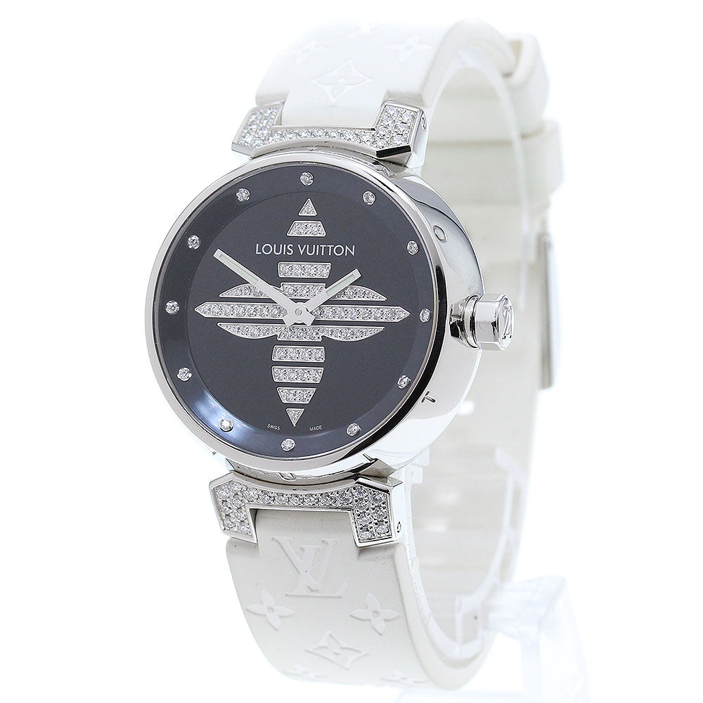 LOUIS VUITTON Tambour Forever Q13MB 12P lug diamond Quartz Ladies Watch_863714