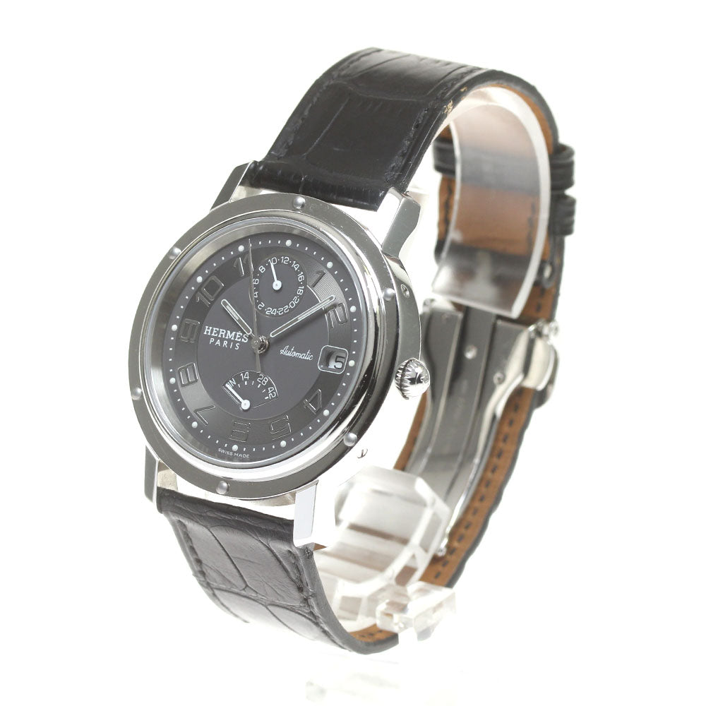 HERMES Clipper CL2.810 Power reserve date gray Dial Automatic Men's Watch_863783