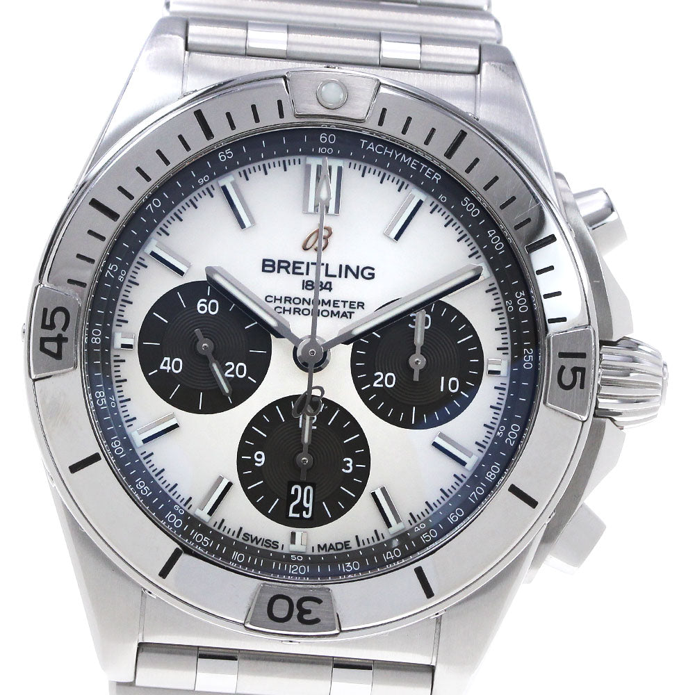 BREITLING Chronomat B01 42 AB0134 White shell / gray Dial Automatic Men's_863801