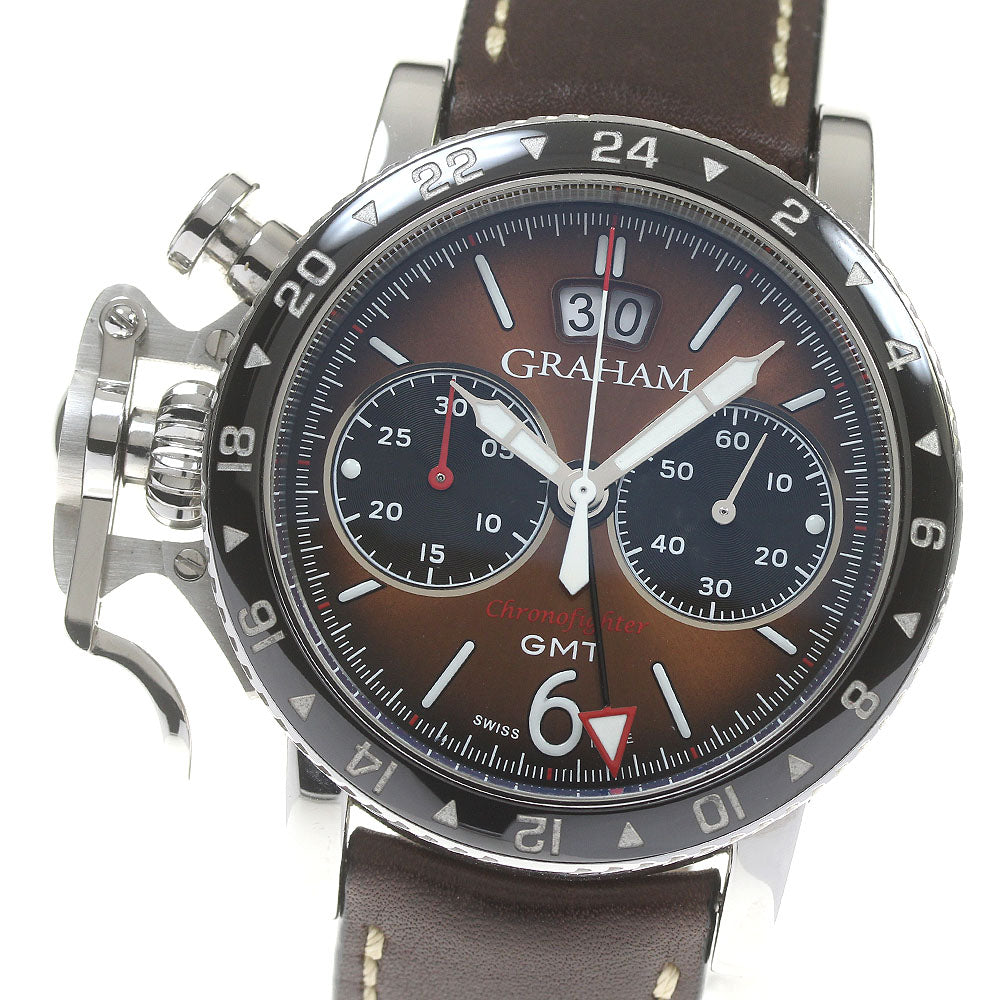 GRAHAM Chronofighter Vintage GMT 2CVBC.C01A Date GMT AT Men's Watch_863816