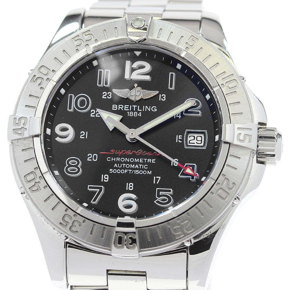 BREITLING Super Ocean A17360 Date Black Dial Automatic Men's Watch_863828