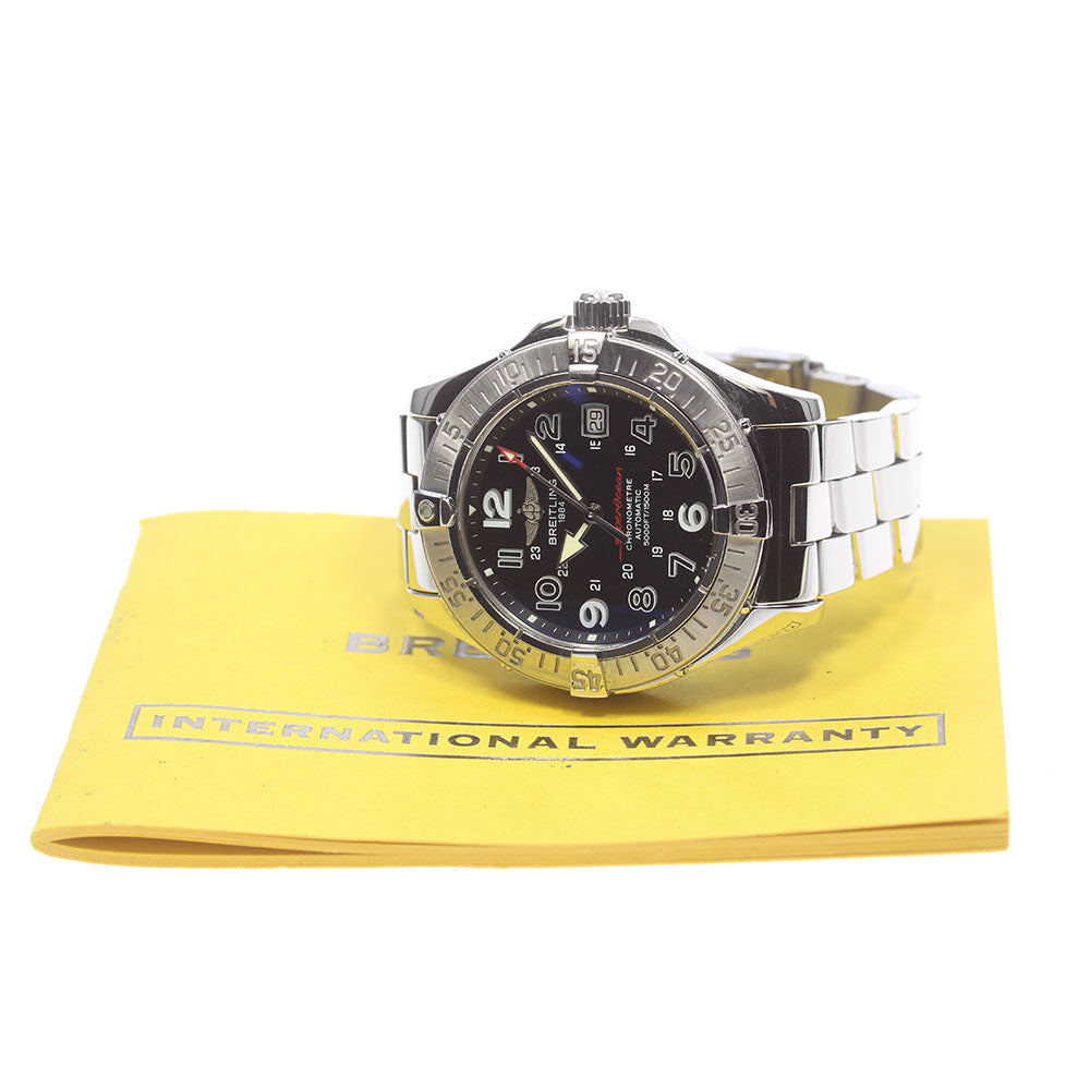 BREITLING Super Ocean A17360 Date Black Dial Automatic Men's Watch_863828