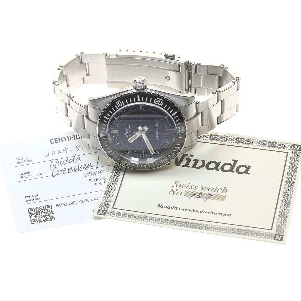 Nivada Grenchen Antarctic Diver 32044A08 Black Dial Automatic Men's Watch_863847