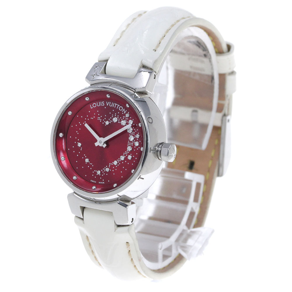 LOUIS VUITTON Tambour attraction Q12M2 Red Dial Quartz Ladies Watch_863884