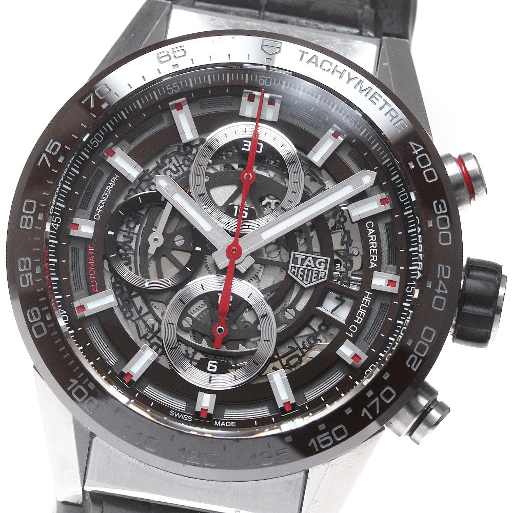 TAG HEUER Carrera CAR201U-0 Cal. Heuer 01 Chronograph skeleton Dial Automatic Men's Watch_863894