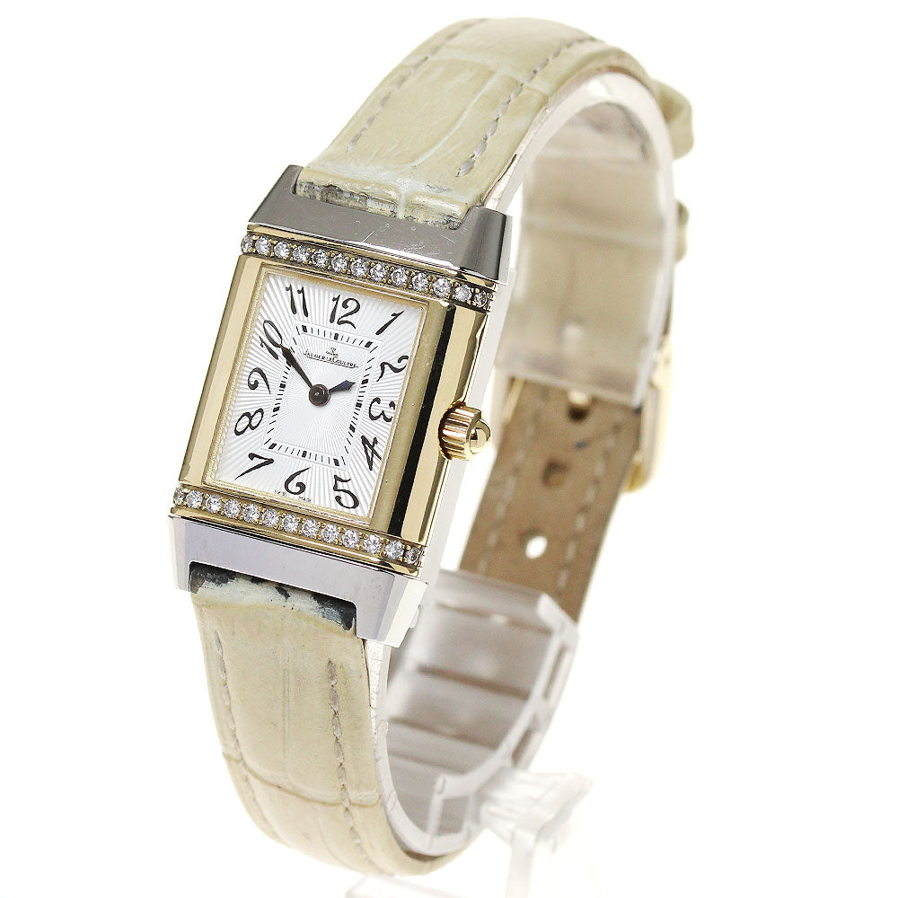 JAEGER-LECOULTRE Reverso 265.5.08 K18 YG diamond Silver Dial Quartz Ladies Watch_863895