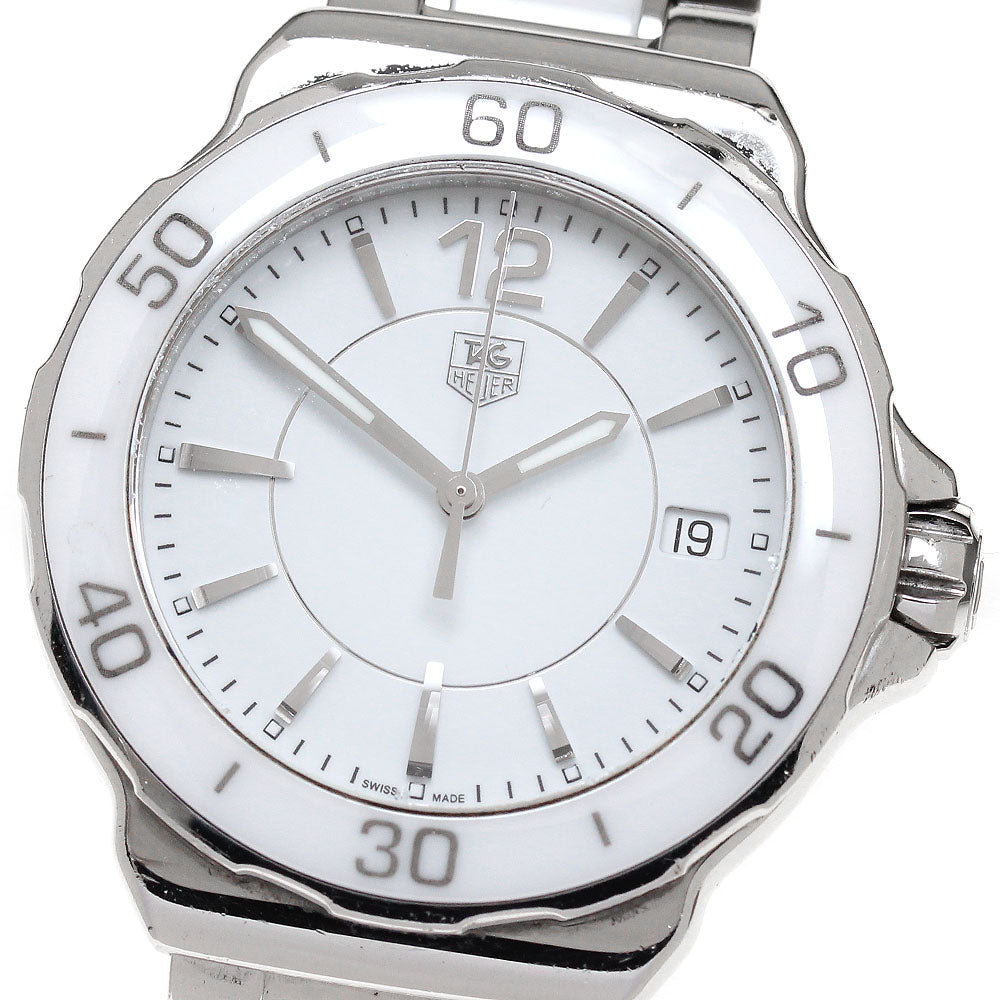 TAG HEUER Formula 1 WAH1211 Date White Dial Quartz Ladies Watch_863979