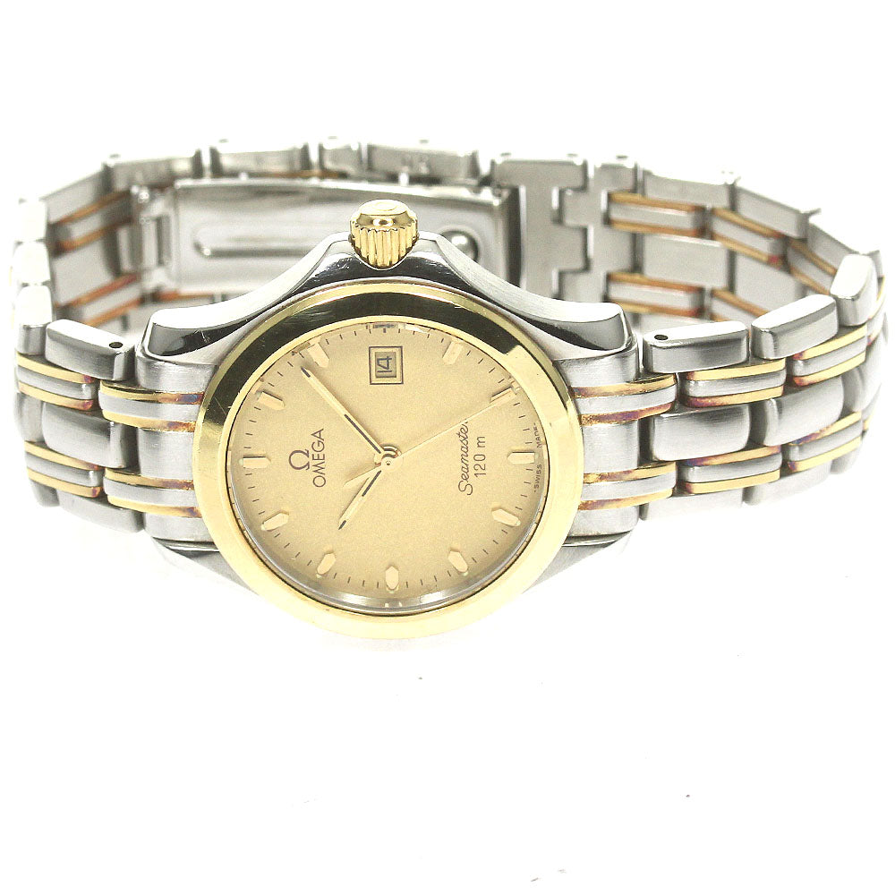 OMEGA Seamaster120 YG2 tone Gold Dial Quartz Ladies Watch_864006