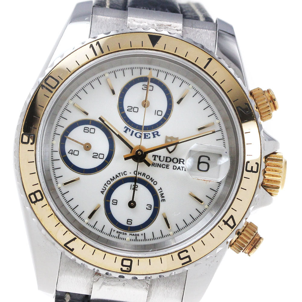 TUDOR Prince Date Chrono Time Tiger 79273P White Dial Automatic Men's _864017