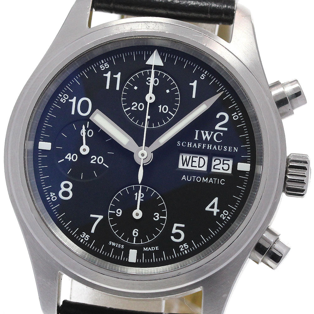 IWC SCHAFFHAUSEN Freeger IW370603 Day-Date Chronograph black Dial Automatic Men's Watch_864021