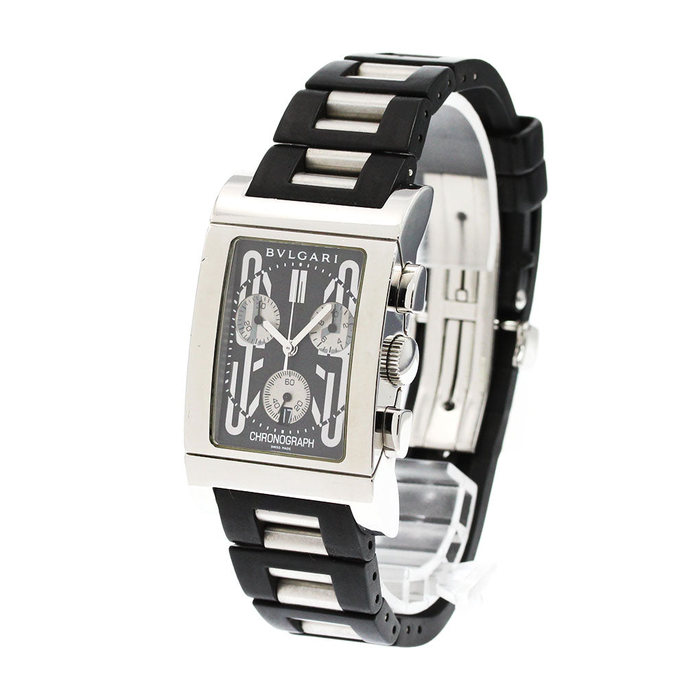 BVLGARI Rettangolo RTC49S Chronograph black Dial Quartz Men's Watch_864024